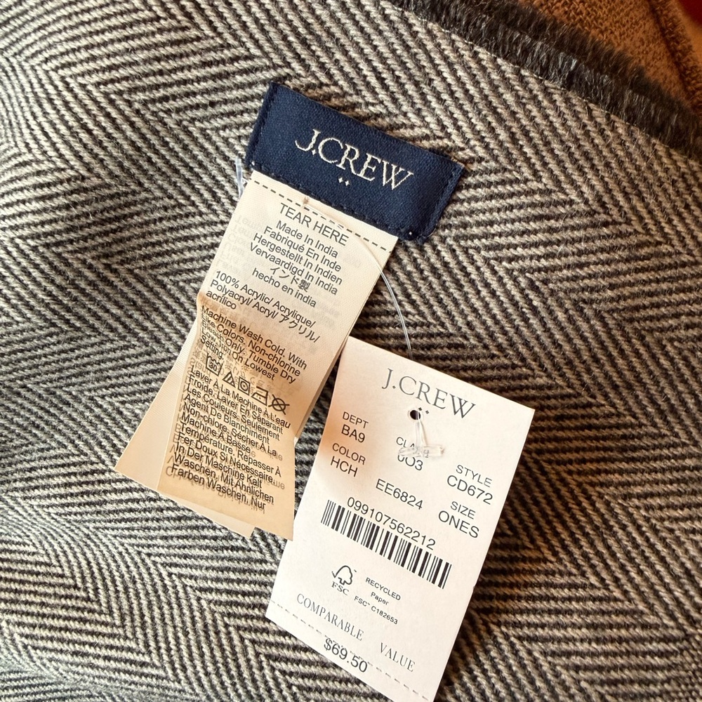 J. Crew Factory Herringbone scarf - Picture 10 of 13